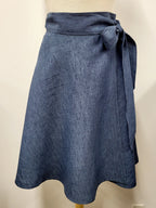 Linen wrap skirt, choice of 3 colors