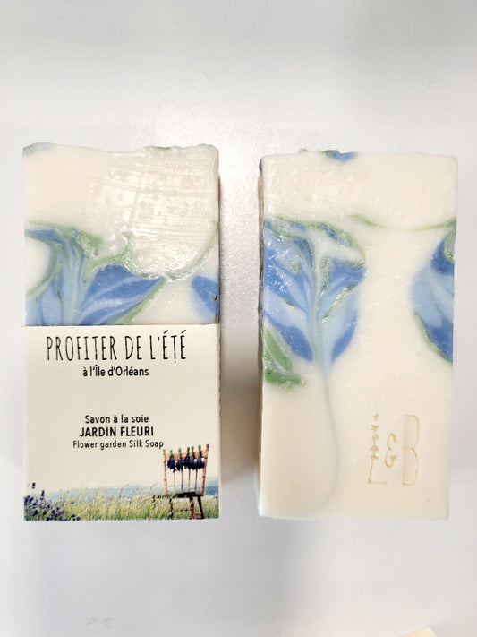 "Enjoy the summer" soap, flower garden