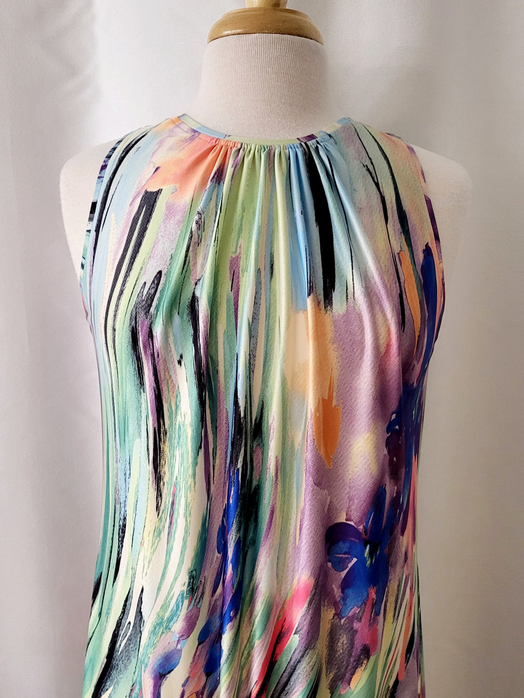 Robe Lucie longue imprimée Caraïbes.