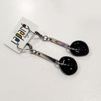 LAP - Boucles d'oreilles en verre fusionné noir