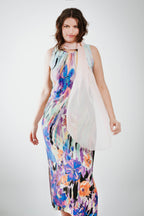 Robe Lucie longue imprimée Caraïbes.
