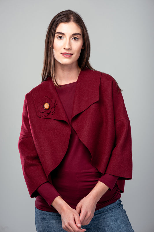Veste Lola courte, boléro ample en laine