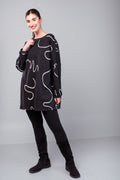Robe/tunique Nadine en taille unique, motif abstrait