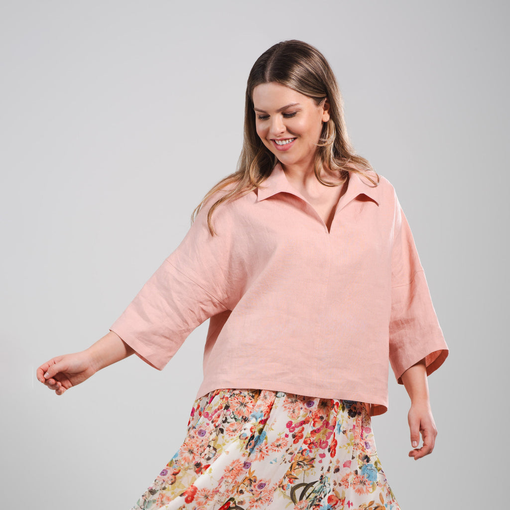 Lou - linen top - one-size and unisex