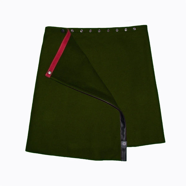 TUK - Jupe longueur genou kaki foncé - taille unique