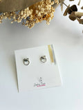 Boucles d’oreilles rondes avec texture fusion d’argent - Audrey Seyer