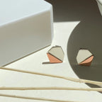 MON - Boucles d'oreilles argent et cuivre ASY01