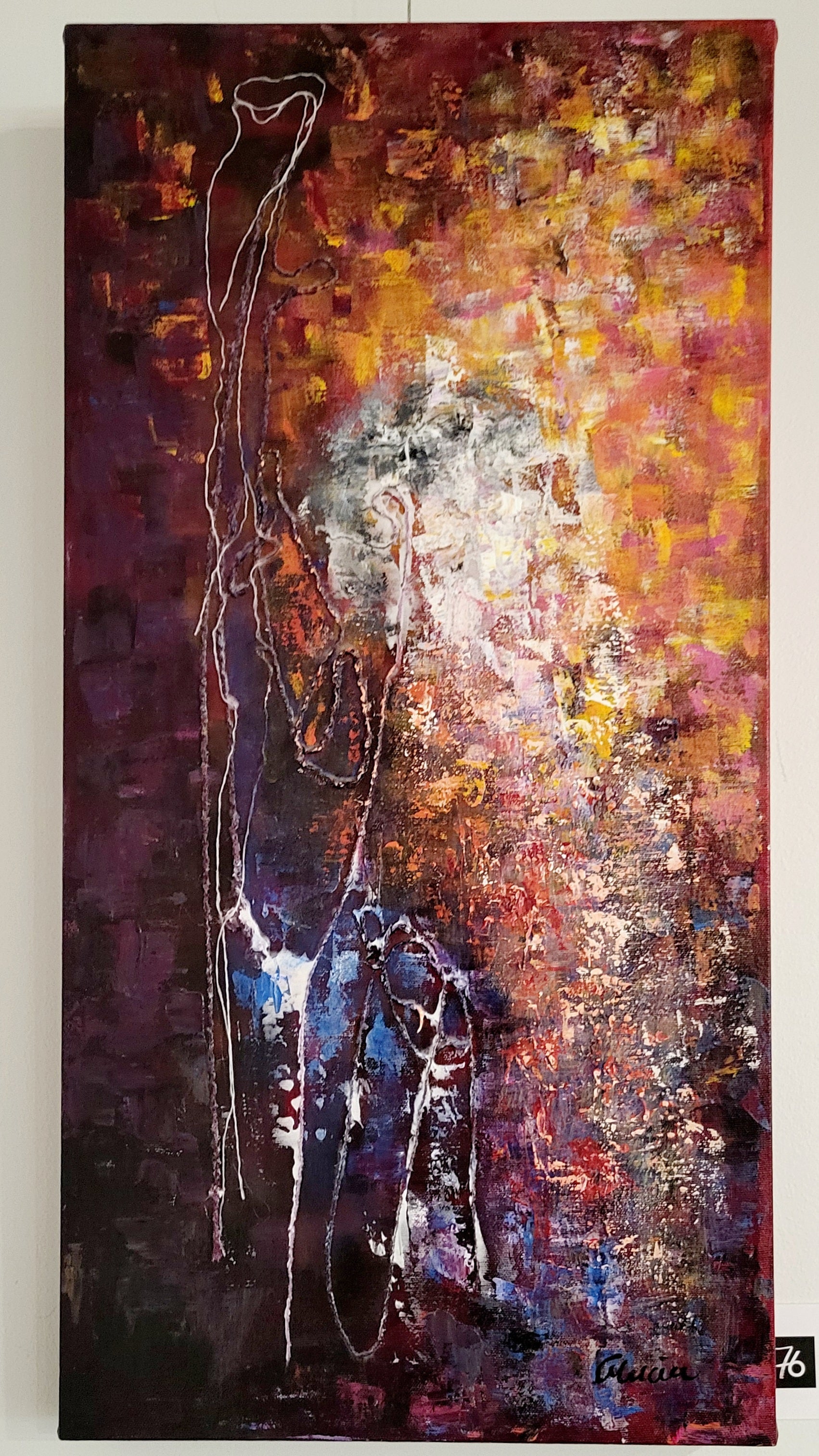 Emancipated - 24 x 12 mixed media painting