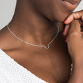 MK - Astrée - Collier en argent sterling avec pendentif demi-cercle - N101