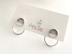 Boucles d'oreilles PE21-01 vestes d'oreilles rondes en argent. - Christine Mercier atelier-boutique