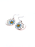 Boucles d’oreilles (goutte large) en émail sur cuivre - Collection Bella