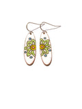 Boucles d’oreilles (ovale allongé) en émail sur cuivre - Collection Bella