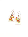 Boucles d’oreilles (rectangle) en émail sur cuivre - Collection Fiesta 2