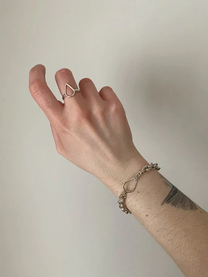 Sey Gou-03 silver drop ring 