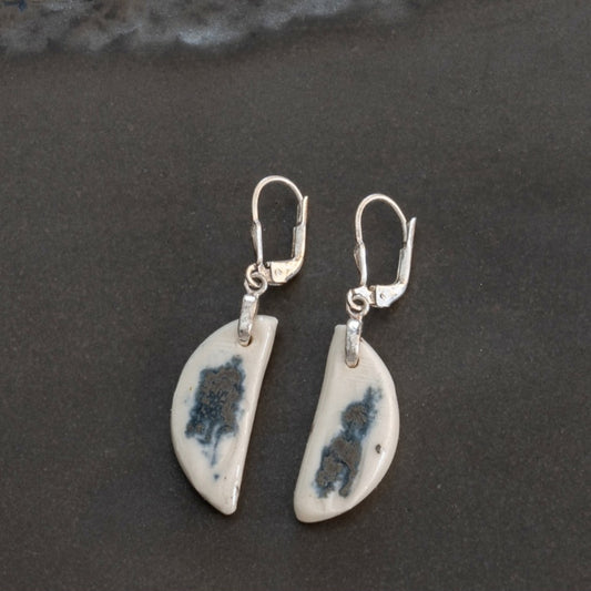 Boucles d'oreilles demi-cercle en porcelaine B12