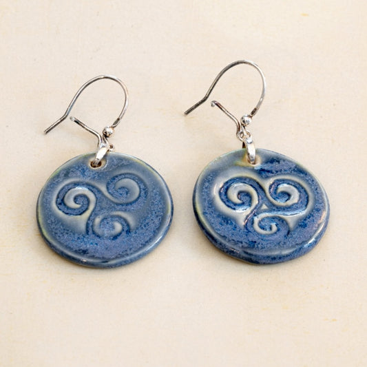Boucles d'oreilles rondes en porcelaine B20