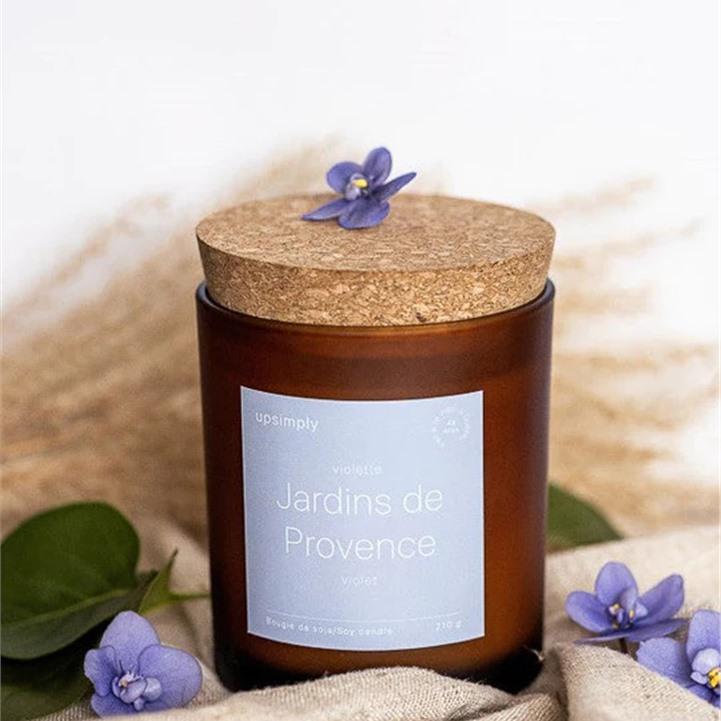 Ensemble ambiance Provence - Chandelle, Cigale en céramique et duo de bols