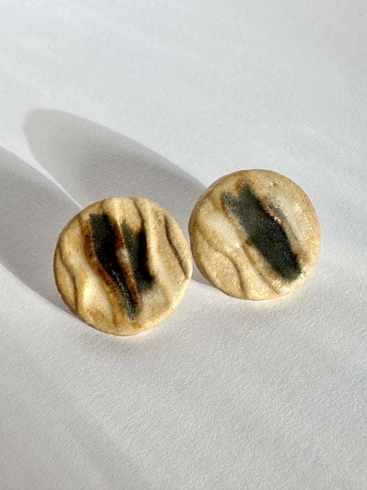 Boucles d’oreilles bouton - Collection Empreintes - Coralie Huckel