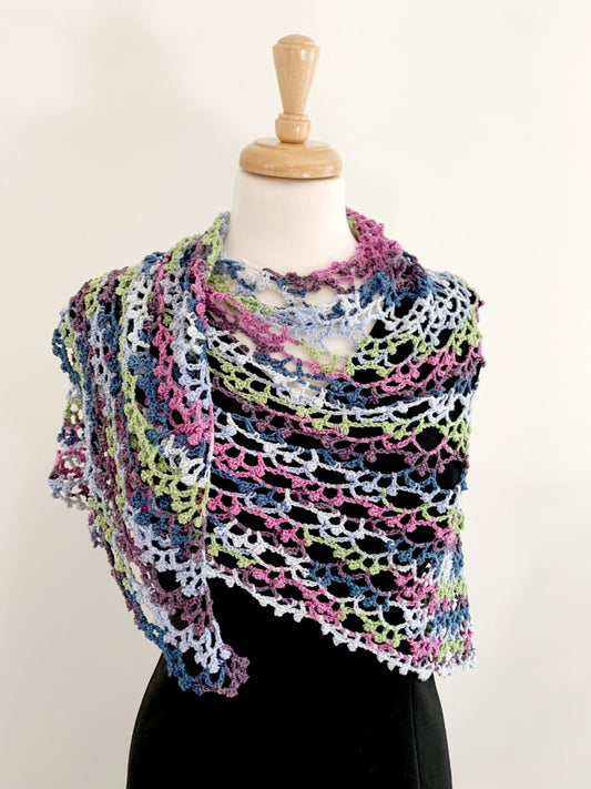 MPA - Châle multicolore tricoté au crochet
