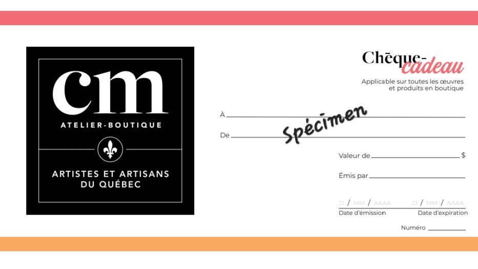 Chèque-cadeau CM atelier-boutique