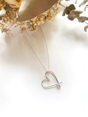 SEY - Collier à pendentif "coeur" en argent avec CZ CO14
