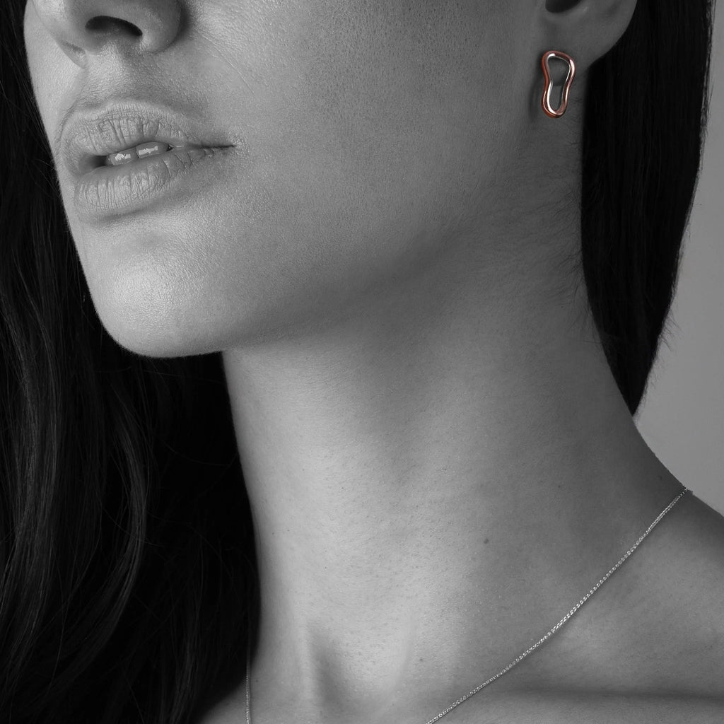 MON - Boucles d'oreilles en argent et cuivre - Curves01