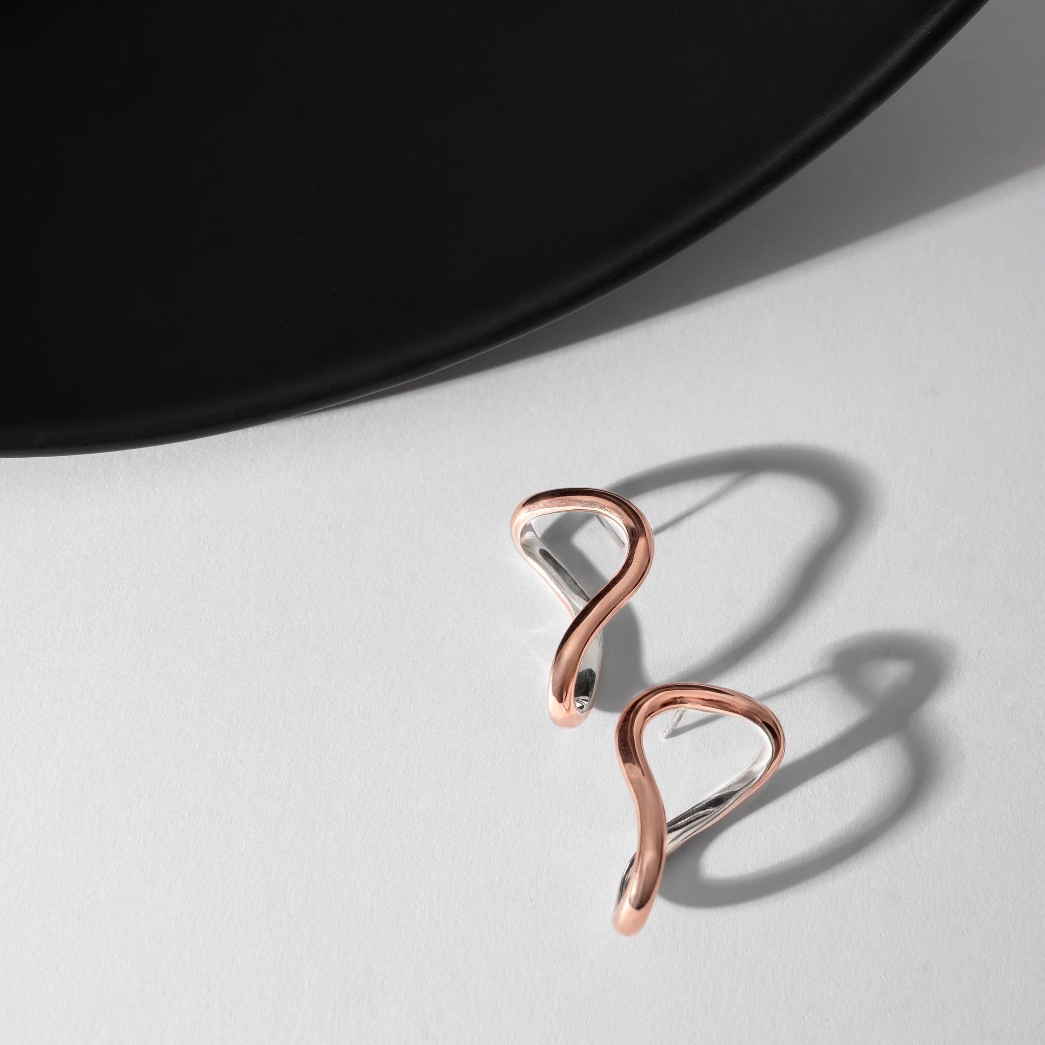 MON - Boucles d'oreilles en argent et cuivre - Curves04