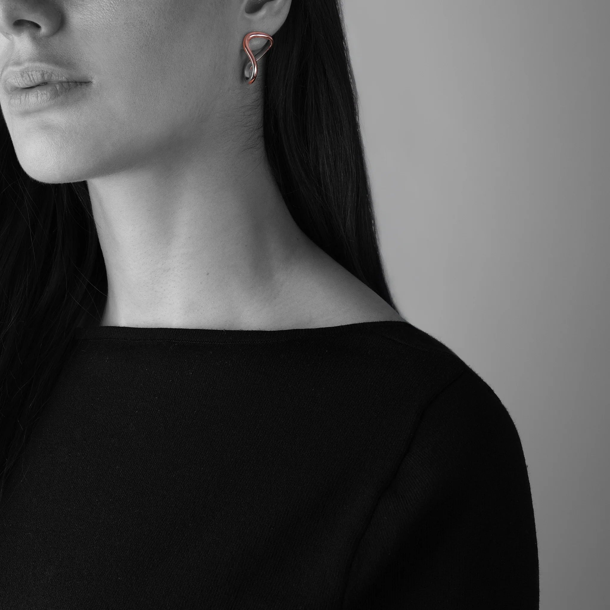 MON - Boucles d'oreilles en argent et cuivre - Curves04