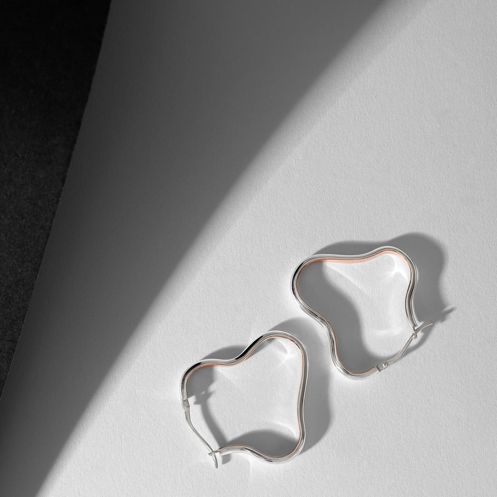 MON - Boucles d'oreilles argent et cuivre Curves07