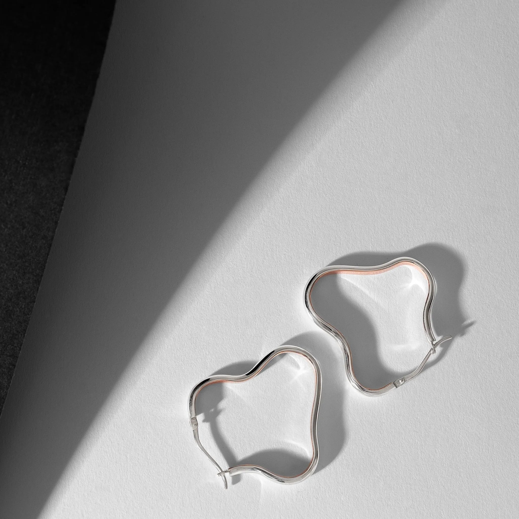 MON - Boucles d'oreilles argent et cuivre Curves07