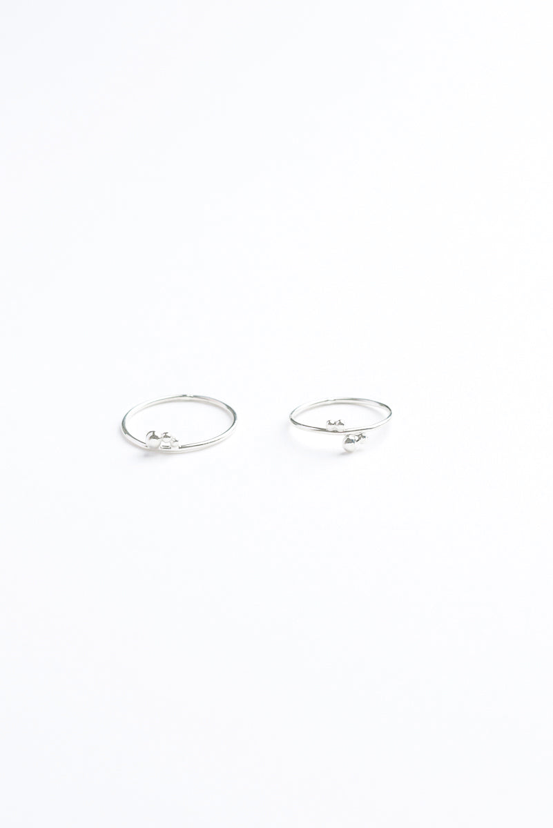 MK - Bague minimaliste en argent - Iota - R300