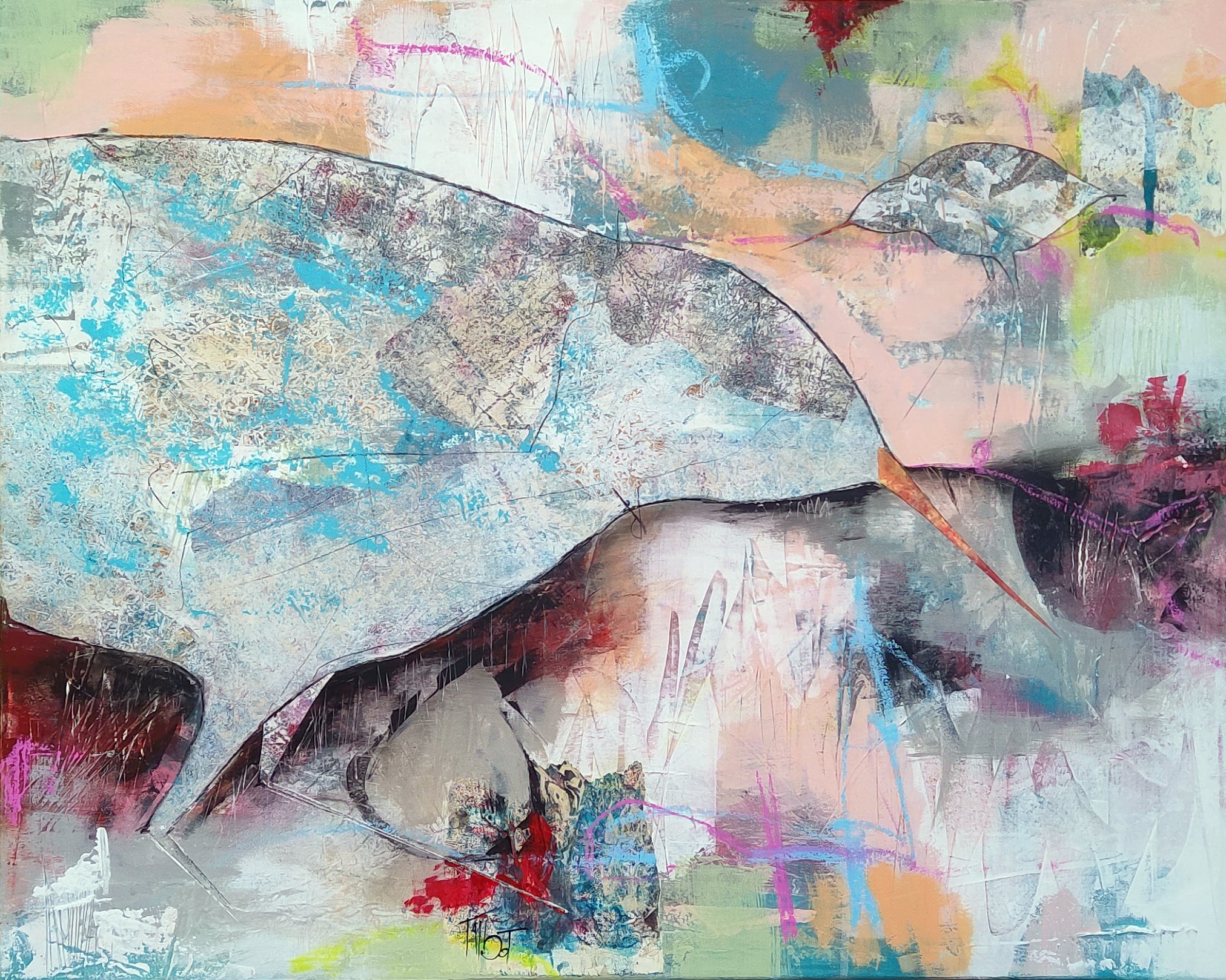 Dans mes pensées-2 - Talbot artiste - Christine Mercier atelier-boutique