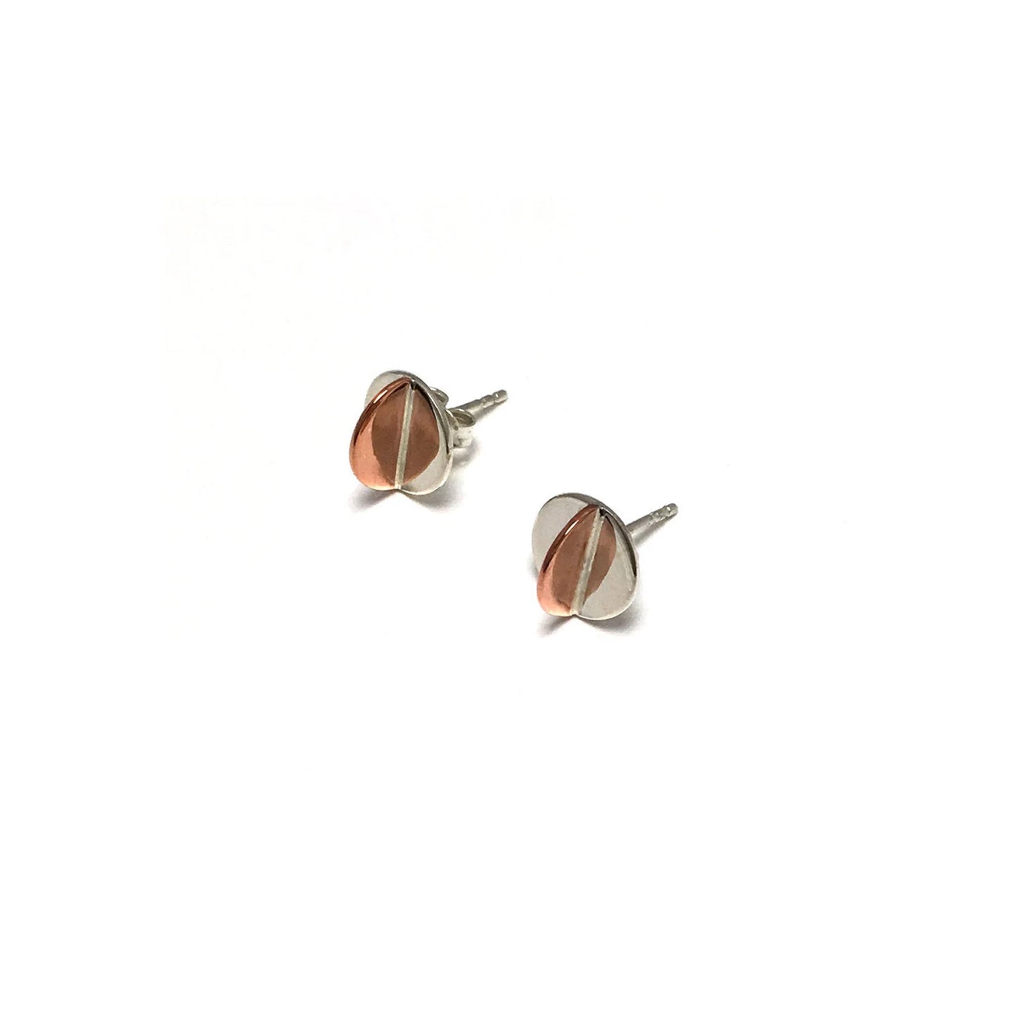 MON - Boucles d'oreilles argent et cuivre Dem01