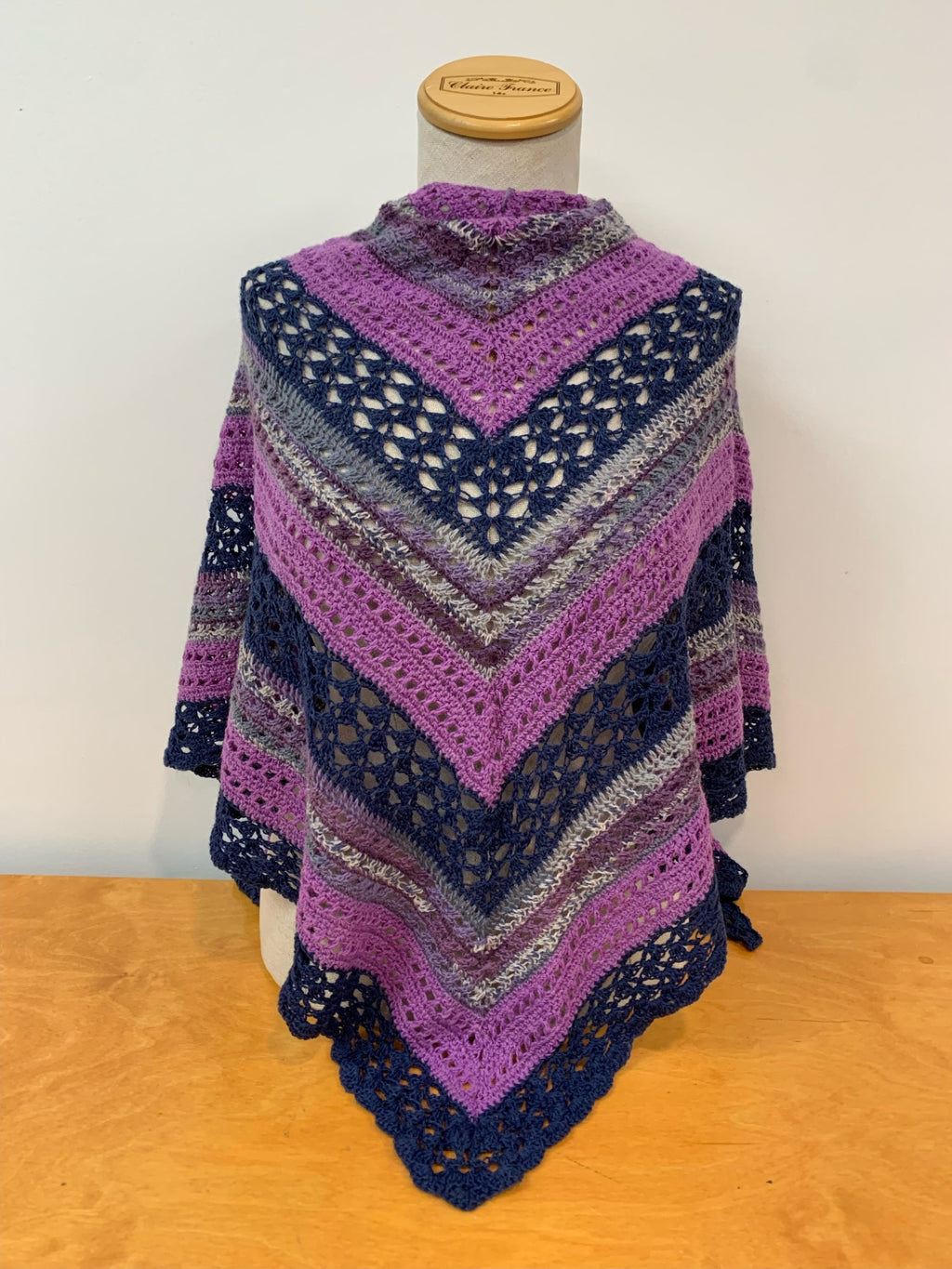 MPA - Wilona purple and blue wool shawl