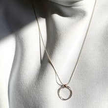 MON - Collier argent et cuivre Dots13