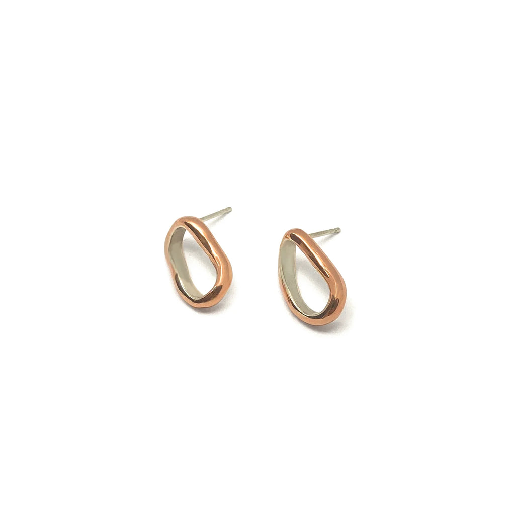 MON - Boucles d'oreilles en argent et cuivre - Curves01