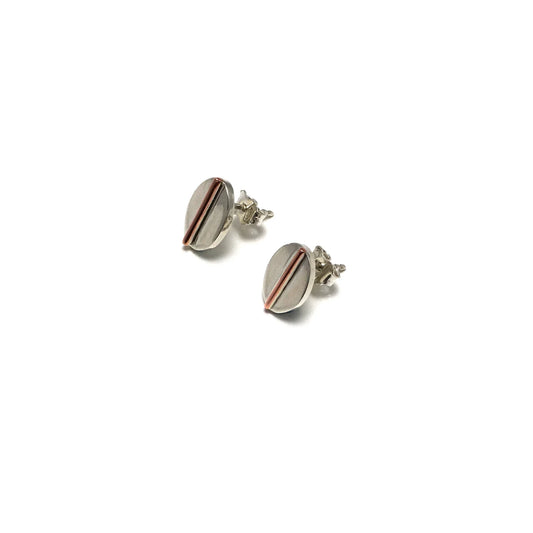 MON - Boucles d'oreilles argent et cuivre Ver01