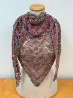 MPA - Châle triangle tricoté au crochet 2 choix de couleur