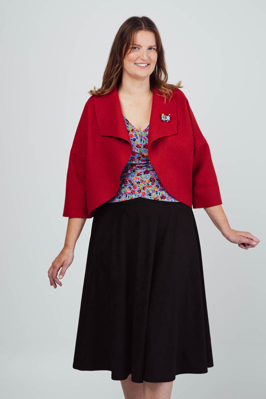 Veste Lola courte, boléro ample en laine