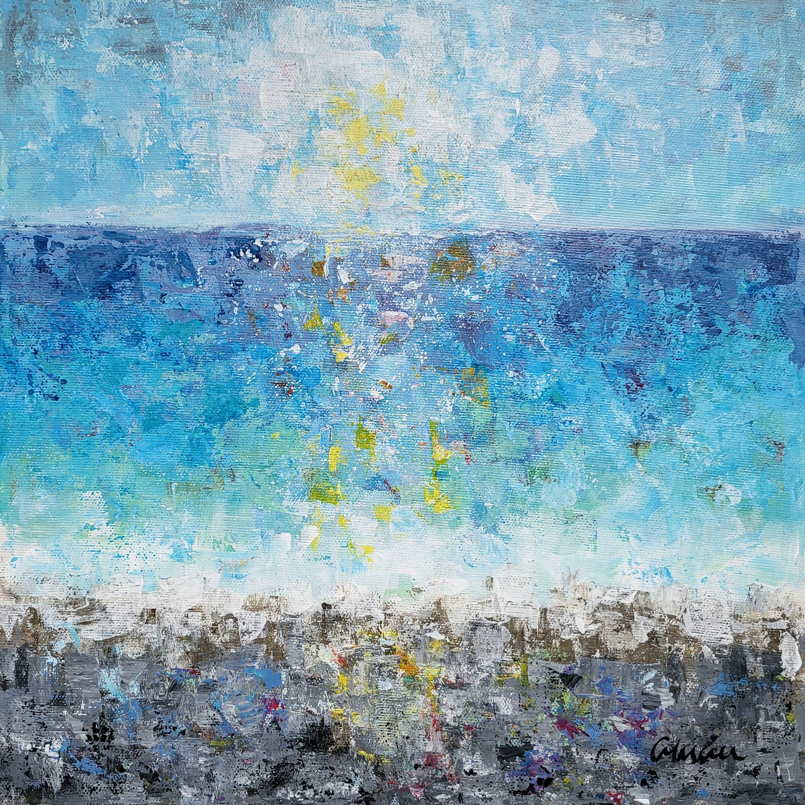 Giant Horizon - 12 x 12 acrylic painting