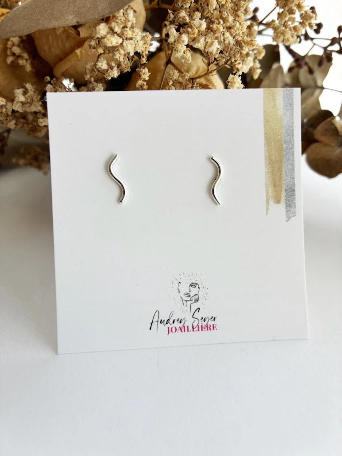 Boucles d’oreilles vagues en argent - Audrey Seyer