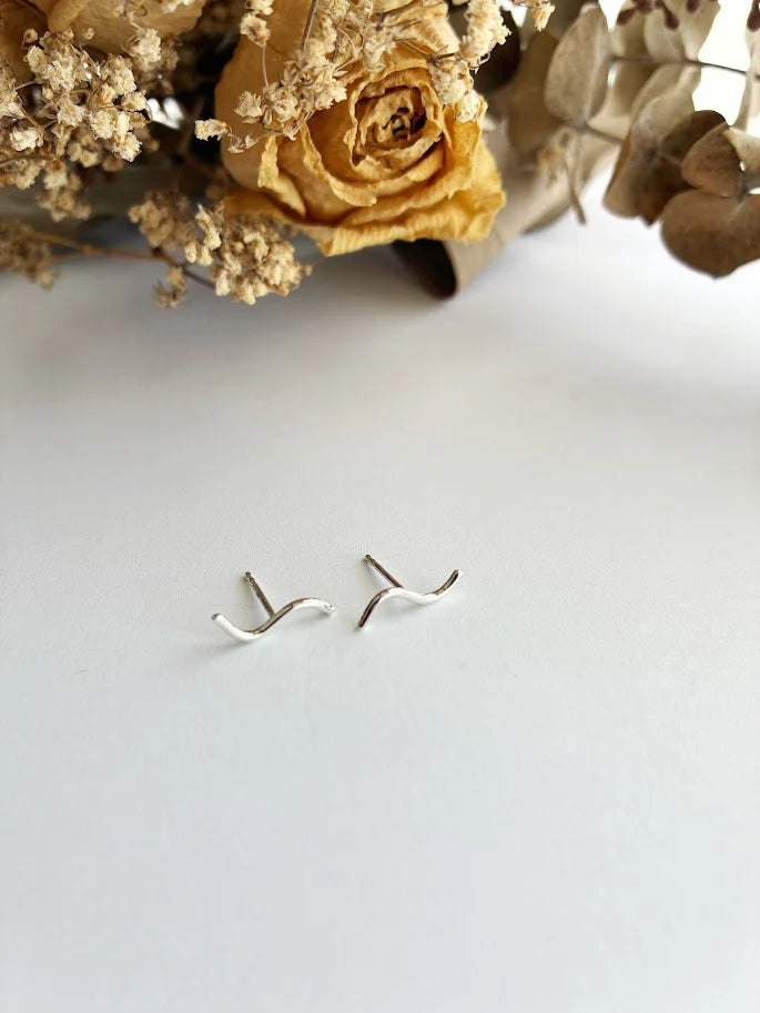 Boucles d’oreilles vagues en argent - Audrey Seyer
