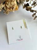 Boucles d’oreilles barres en fil demi-rond en argent - Audrey Seyer