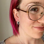SEY - Boucles d'oreilles en argent, beigne et bâtonnet. PE23-04