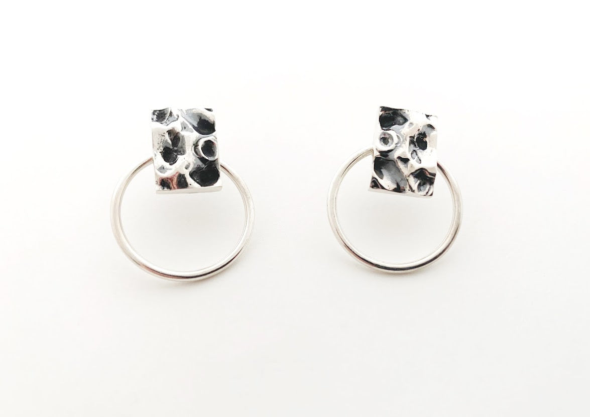 SEY PRI22-06 Boucles d'oreilles en argent de style ''ear jacket''