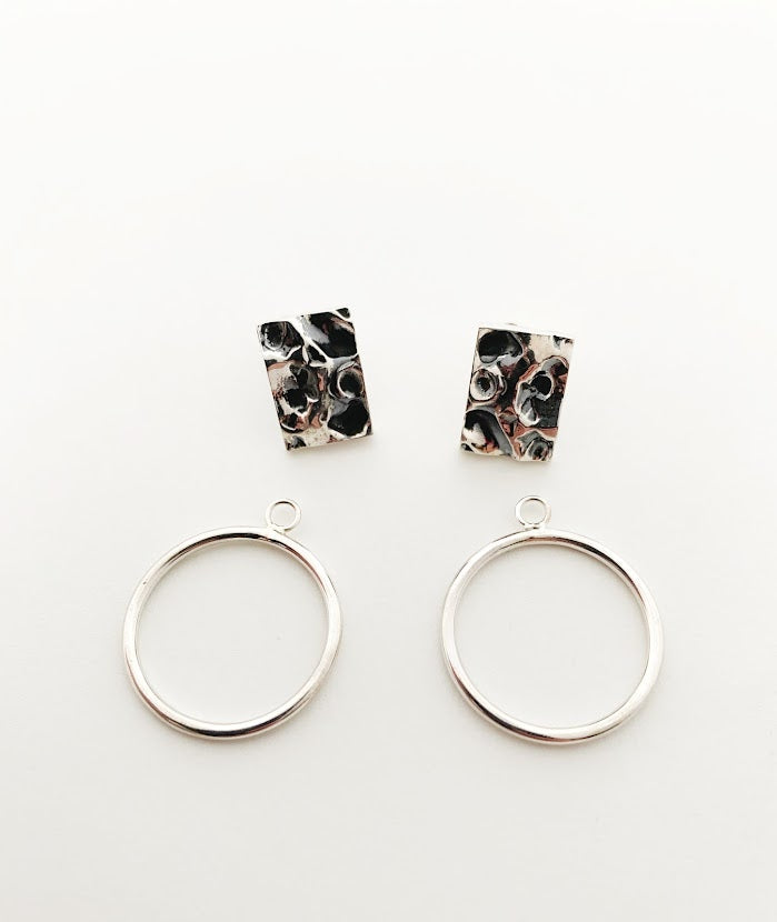 SEY PRI22-06 Boucles d'oreilles en argent de style ''ear jacket''