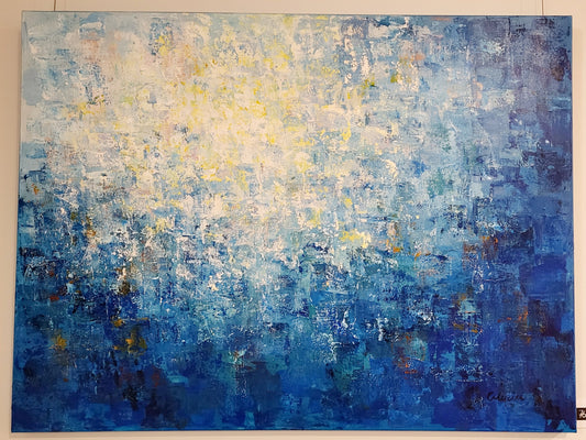''Inébranlablement" tableau 30 x 40 à l'acrylique par Christine Mercier