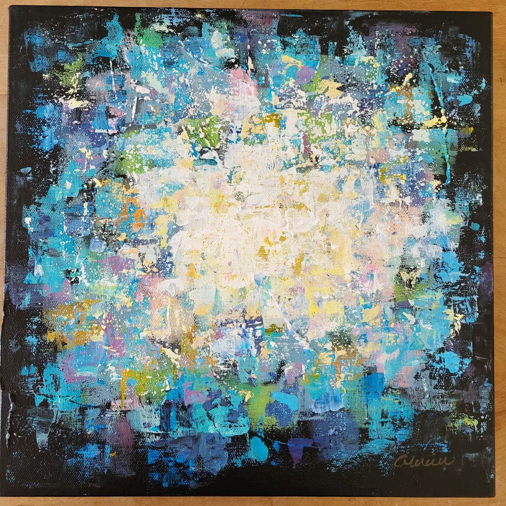 La Source - tableau 12 x 12 à l'acrylique