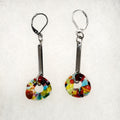Boucles d'oreilles colorées en verre fusionné - Laparé bijoux