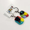 LAP - Boucles d'oreilles colorées en verre fusionné, Laparé bijoux